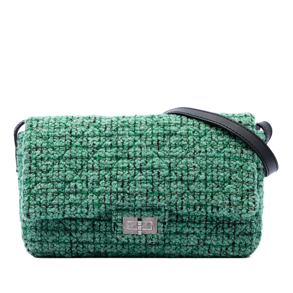 Pre-Loved Chanel Jumbo Quilted Tweed Reissue 2.55 Easy Messenger Flap